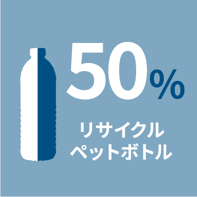 50%リサイクルペットボトル